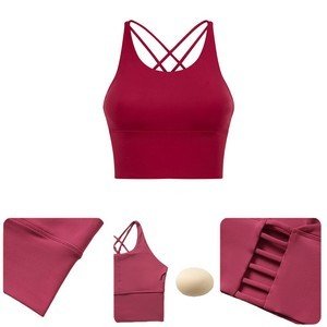 Criss Cross Back Sports Bra - Image 4