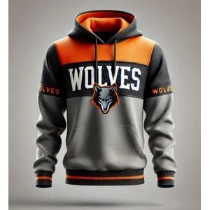 Custom Sublimated Traditional Long Sleeve Hoodie