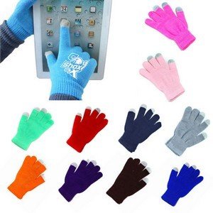 MOQ 20 Winter Cold Protection Knitted Wool Touchscreen Gloves