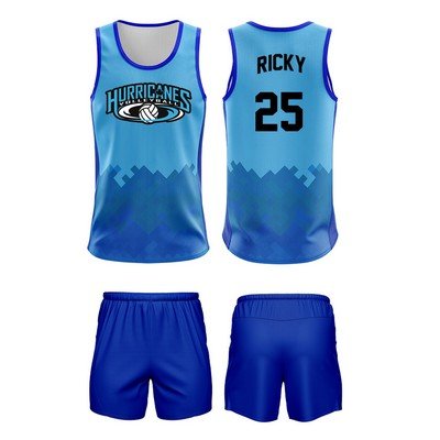 Pro Personalized Volleyball Uniform - Sleeveless Tank Jersey And Shorts Set