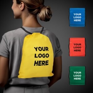 Primary Color Drawstring Backpacks(Silk Screen)