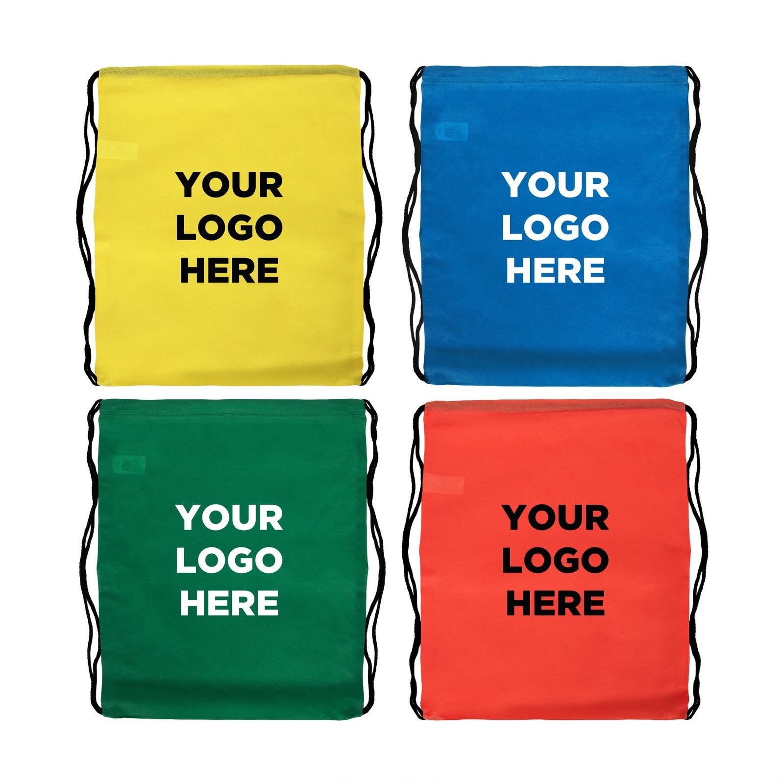 Primary Color Drawstring Backpacks(Silk Screen) - Image 2