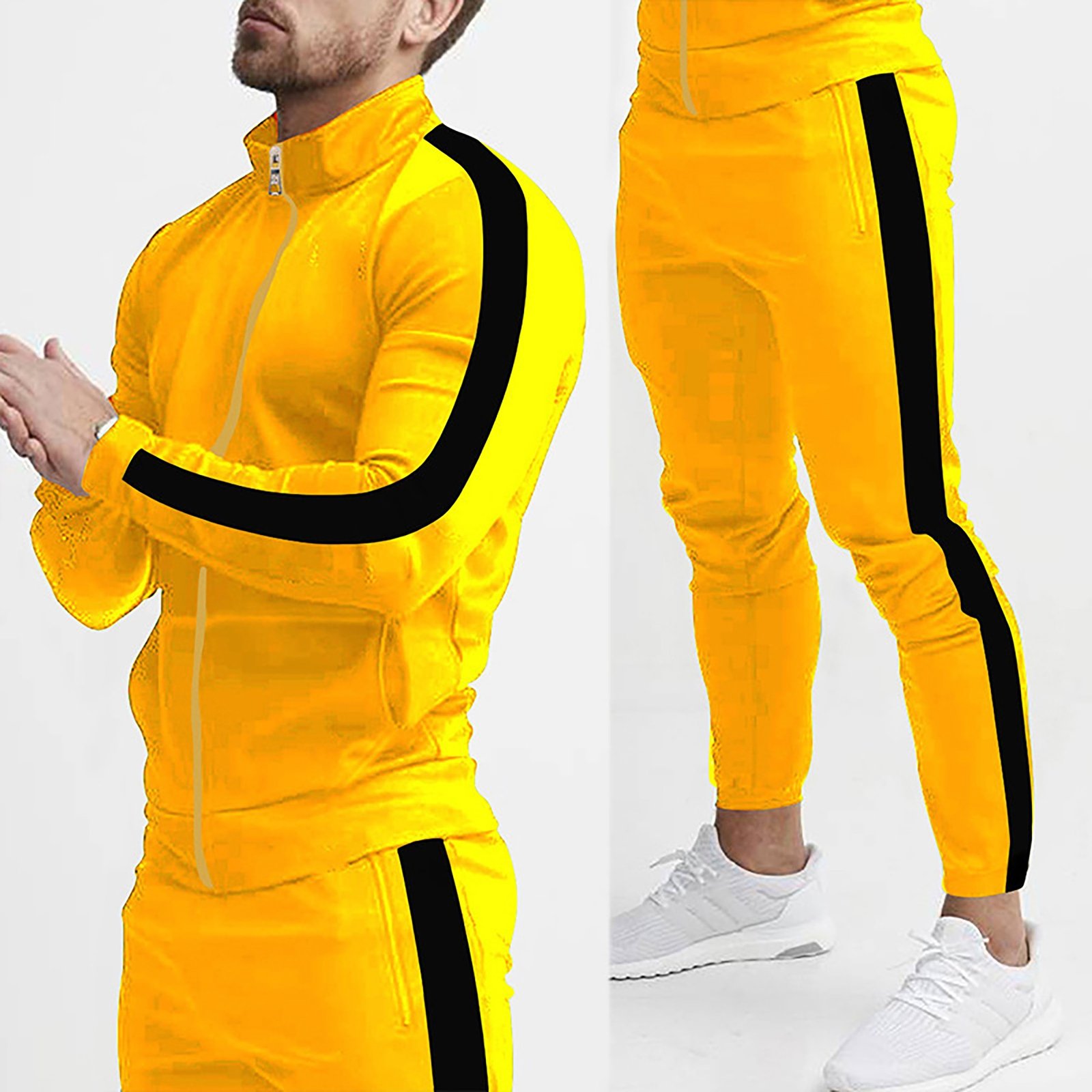 Men's Casual Long Sleeve Sports Suit Two Piece Set - Image 8