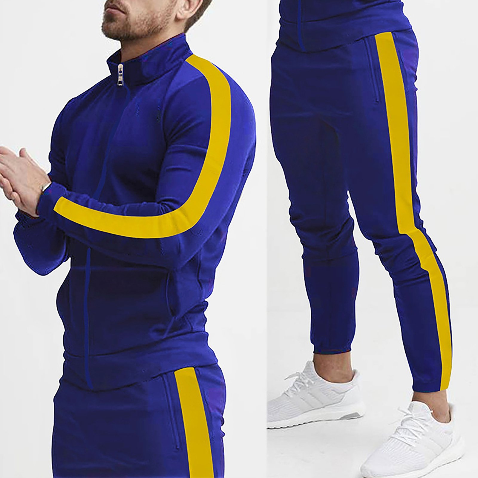 Men's Casual Long Sleeve Sports Suit Two Piece Set - Image 3