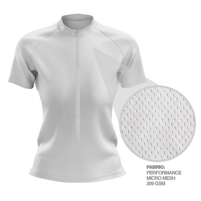 Fully Sublimated Women's 3/4 Zip Short Sleeve Cycling Jersey - Image 3