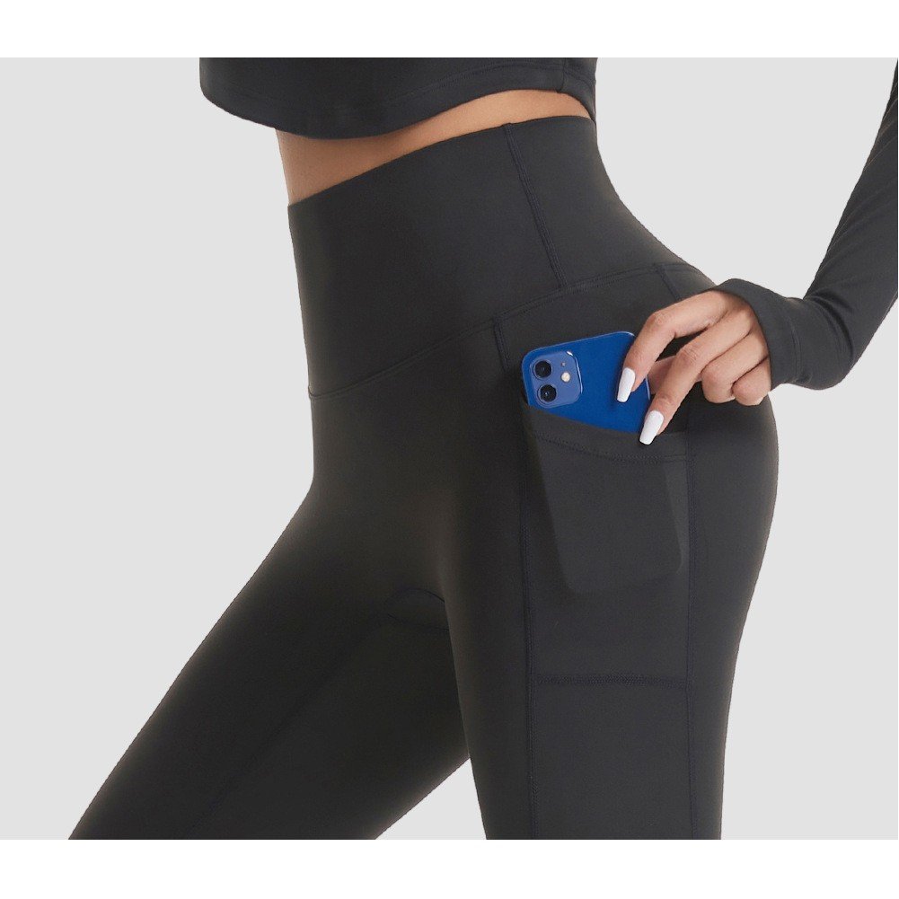 Premium Women's Fitness High Waist Yoga Leggings Tummy Control Sport Tights With Side Pocket - Image 13