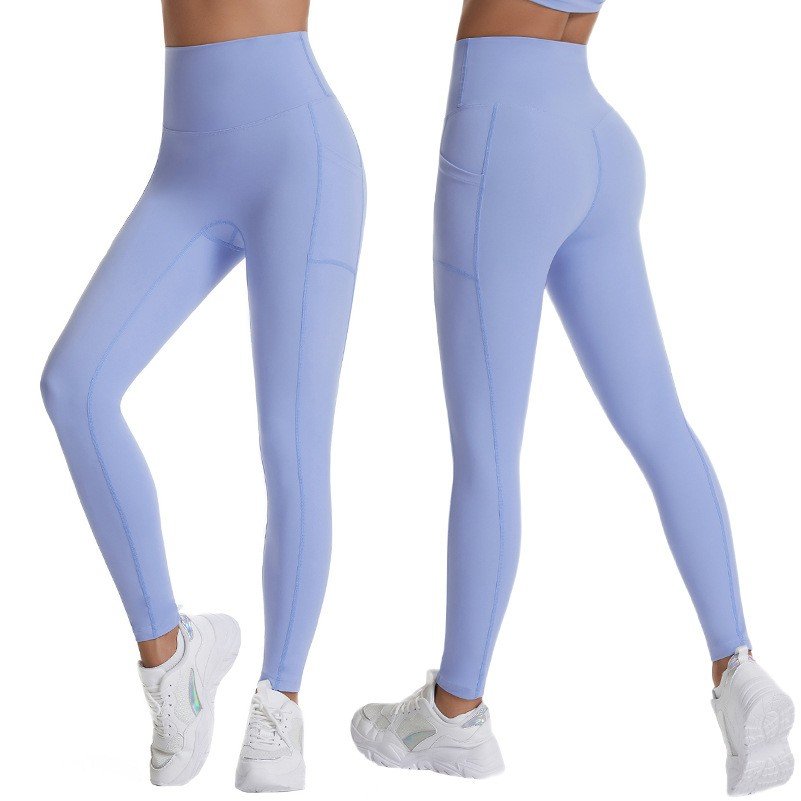 Premium Women's Fitness High Waist Yoga Leggings Tummy Control Sport Tights With Side Pocket - Image 4