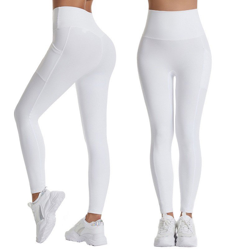 Premium Women's Fitness High Waist Yoga Leggings Tummy Control Sport Tights With Side Pocket - Image 3