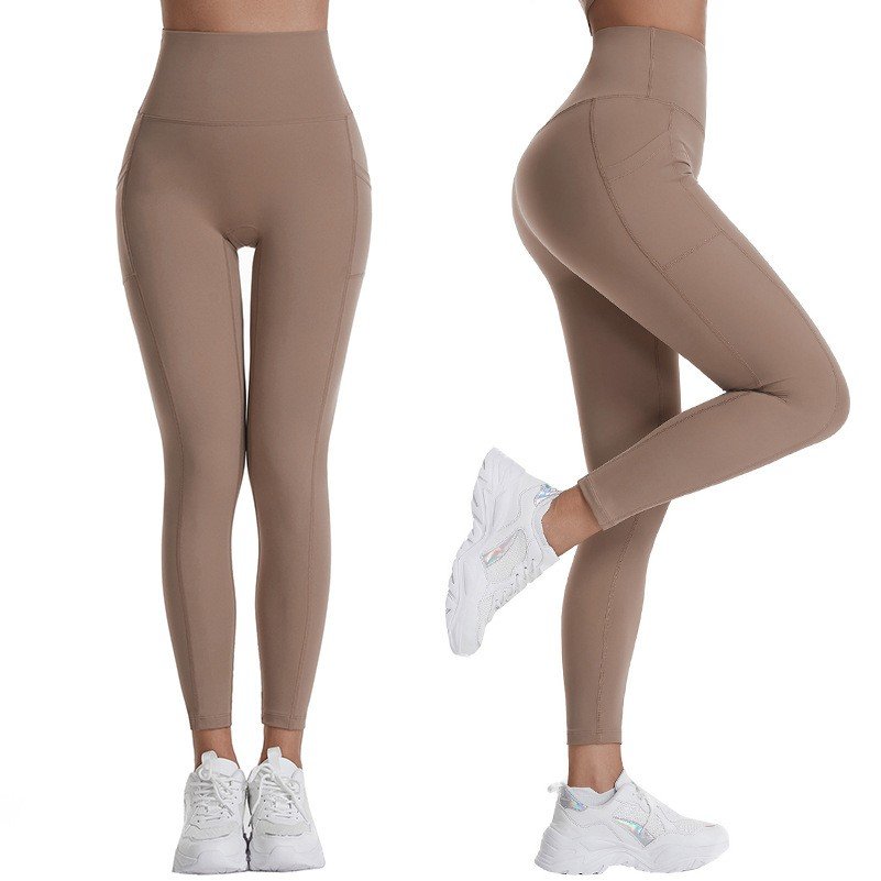 Premium Women's Fitness High Waist Yoga Leggings Tummy Control Sport Tights With Side Pocket - Image 2