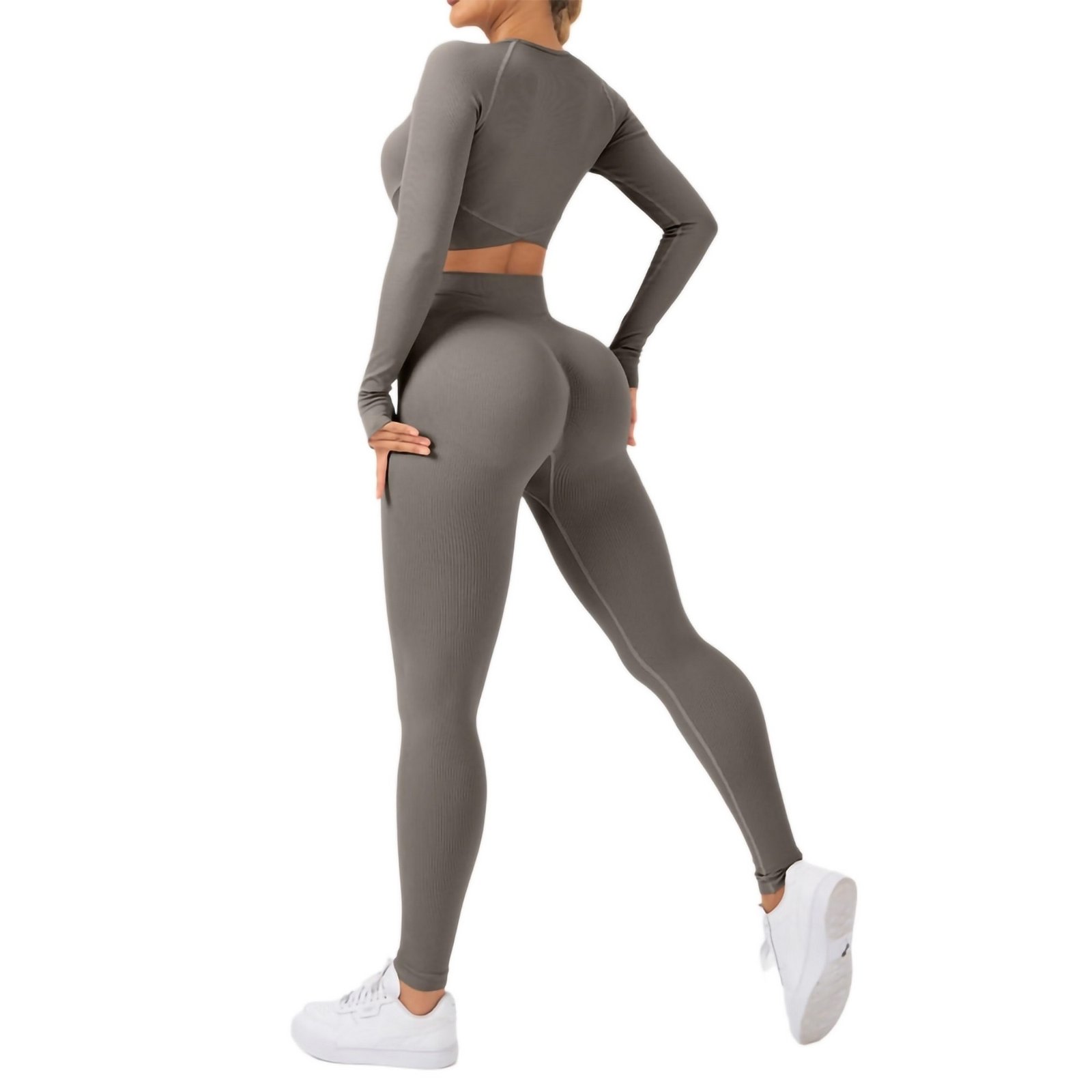 2-Piece Workout Set Butt-Lifting Yoga Leggings & Top - Image 4