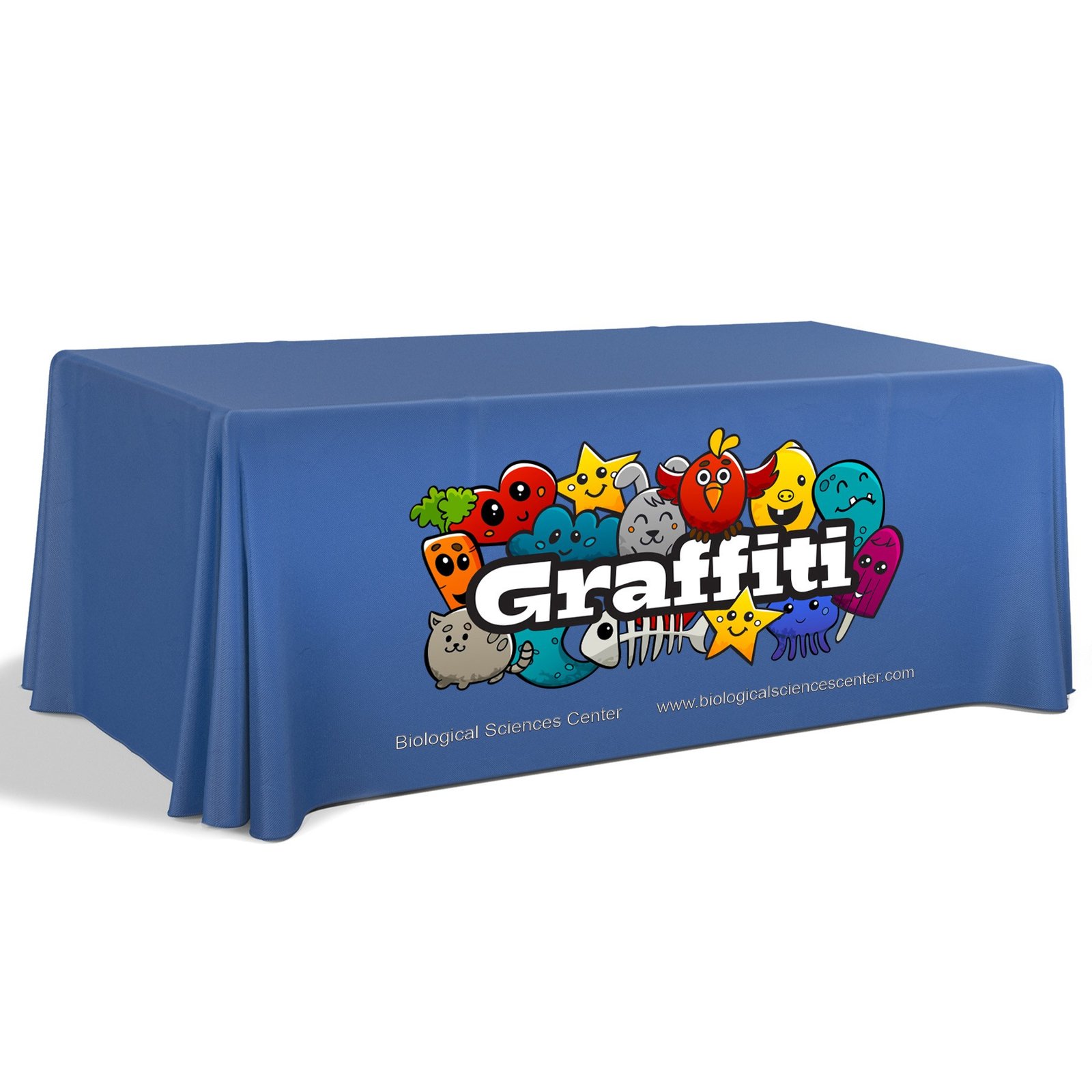 6' Premium Draped Standard Table Cover(Full Color Dye Sublimation) - Image 2