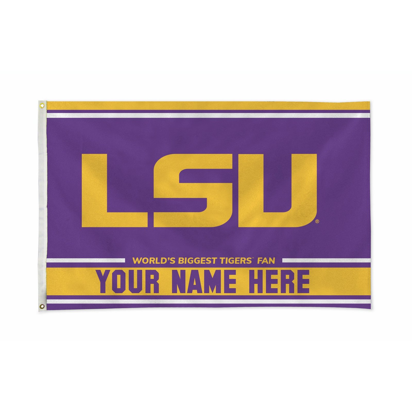LSU Tigers Personalized NCAA® Flag (3'x5')